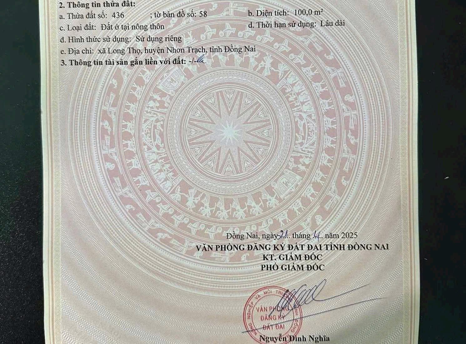 Gia sản Ấp 5 Long Thọ, Nhơn Trạch, Đồng Nai, vị trí đắc địa, sinh lời bền vững