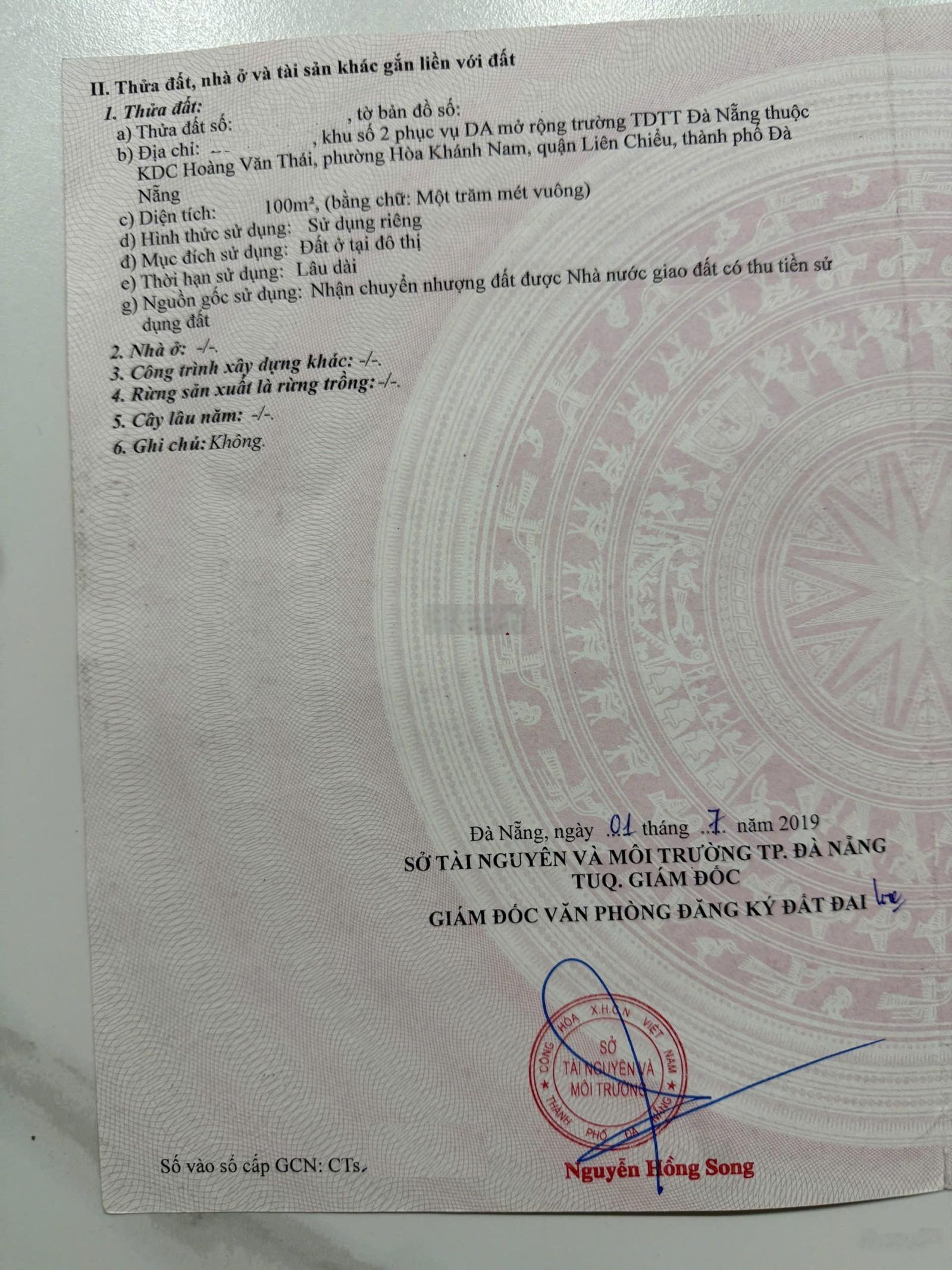 Bán đất Mặt tiền đường ĐÀ SƠN 5 Gần ĐH Duy Tân Đà Nẵng