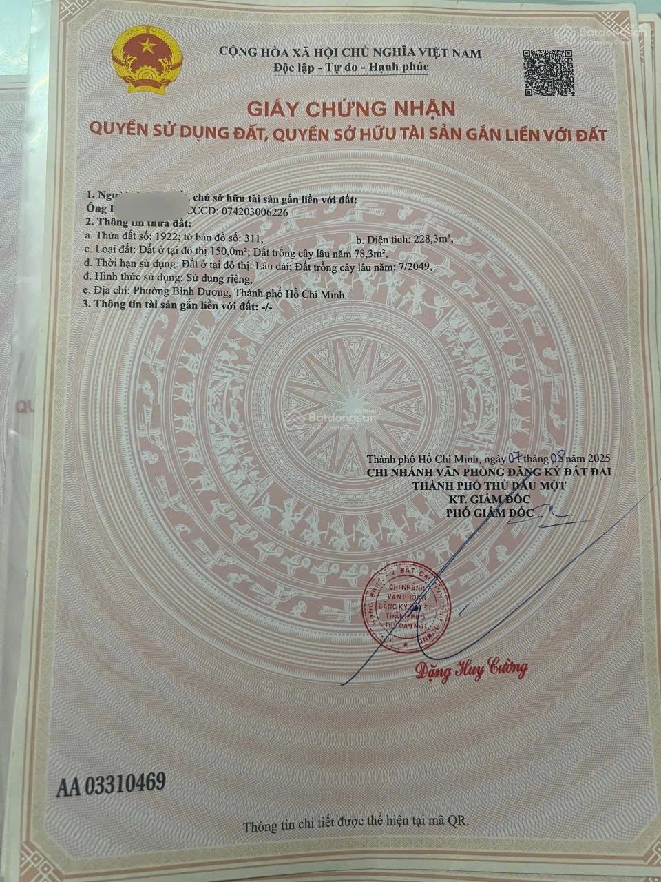 Mặt tiền Huỳnh Văn Luỹ, lô duy nhất vị trí vip kinh doanh. 0933292292