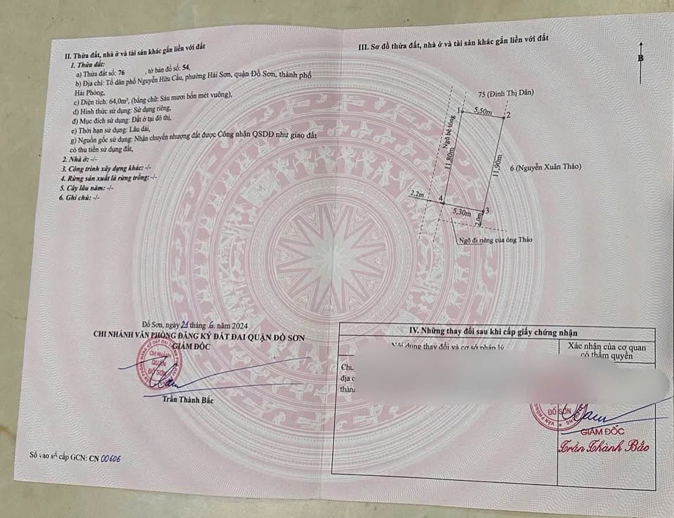 Lô đất vị trí đẹp tại trung tâm quận Đồ Sơn, gần Điện Máy Xanh, diện tích 64.1m2