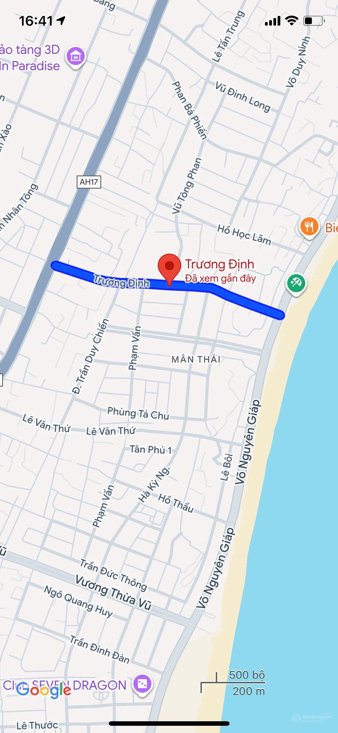 Đất 2 mặt tiền Trương Định 85m2, 2 mặt thoáng cách biển Mỹ Khê 500m, giá 8.45 tỷ