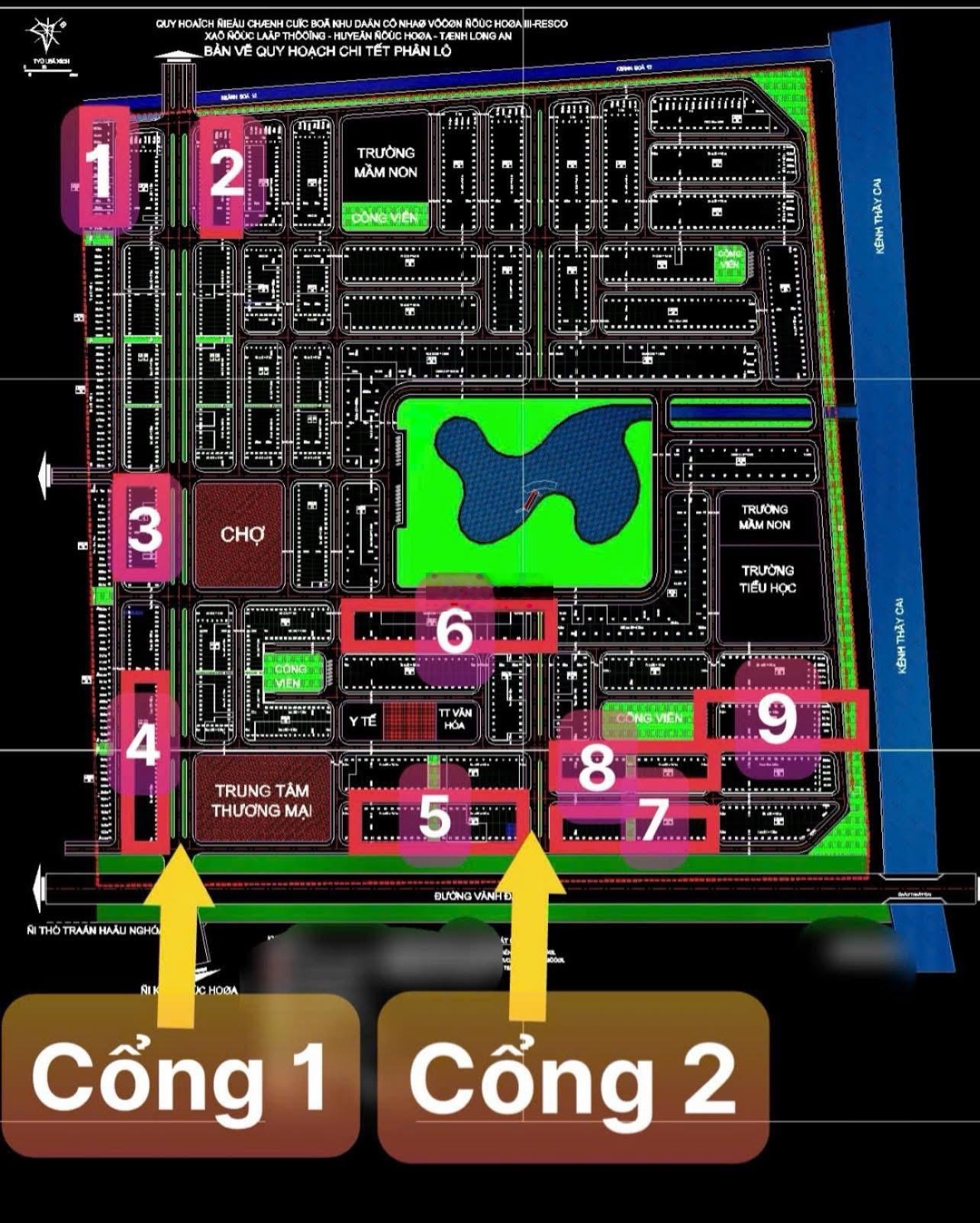 Daresco khách gửi bán cặp lô 5x20m, giá 1,25 tỷ/lô. Lô cặp, vị trí đẹp. TTTM thi công cuối năm 2025