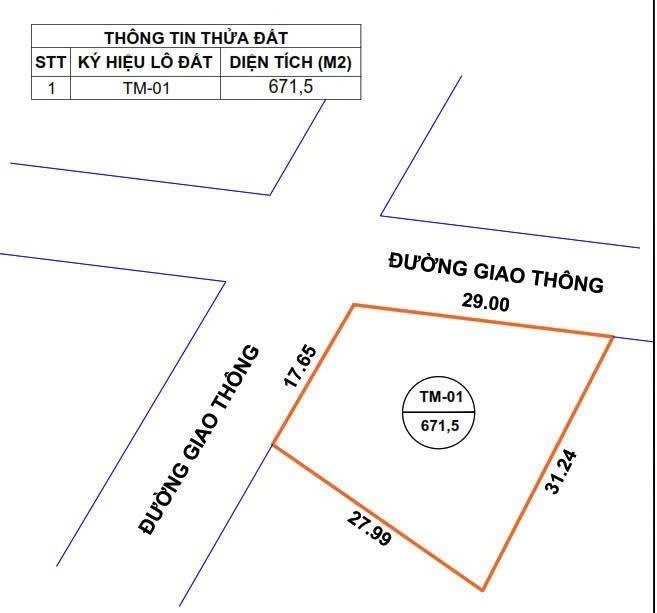 Bán đất đẹp xuất sắc tại Xã Hướng Đạo, Tam Dương, Vĩnh Phúc, hơn 6 triệu / m2, 671.5 m2