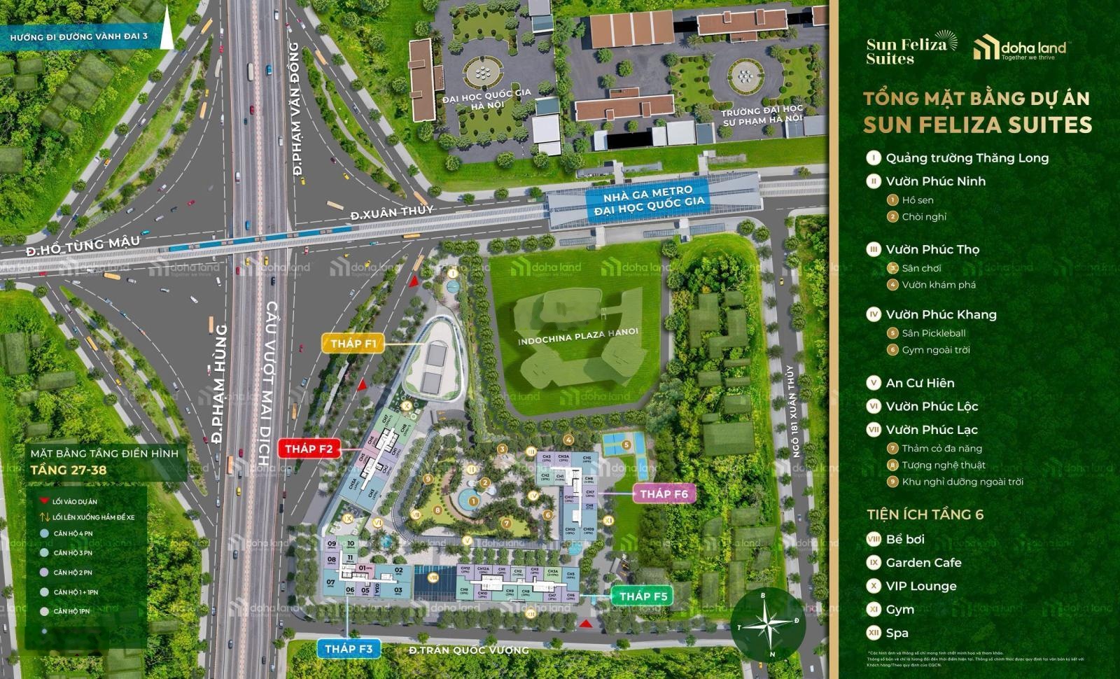 Bán căn hộ cao cấp 2PN dự án Sun Feliza Suites Cầu Giấy