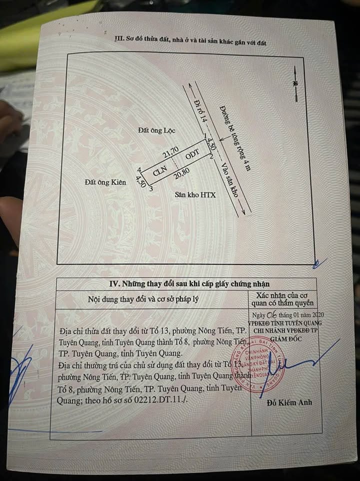 Bán đất thổ cư đẹp tại Nông Tiến, Tuyên Quang, gần trường cấp 1-2