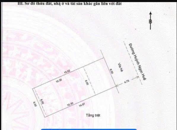 Mặt tiền đường 10m5 Huỳnh Ngọc Huệ gần Điện Biên Phủ. S = 90m2 ngang 6m. Giá: 11 tỷ