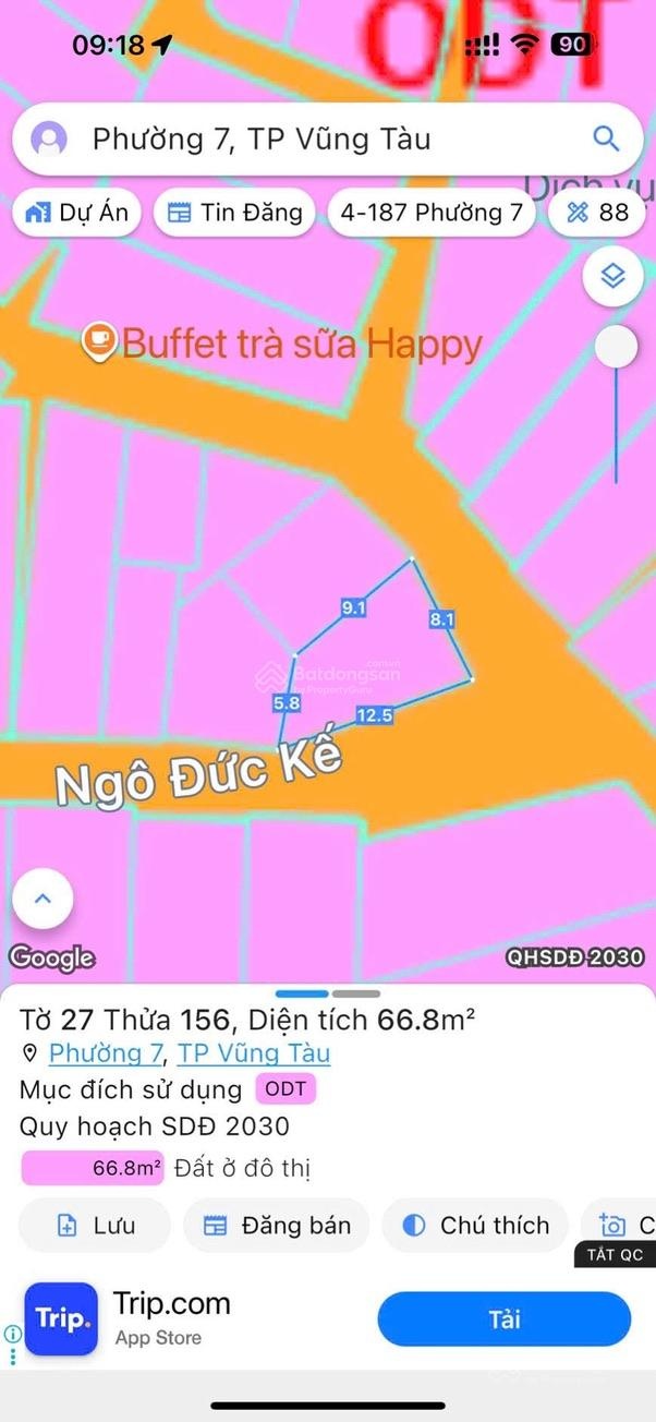 Bán đất hẻm 1/5 Ngô Đức Kế - trung tâm Vũng Tàu
