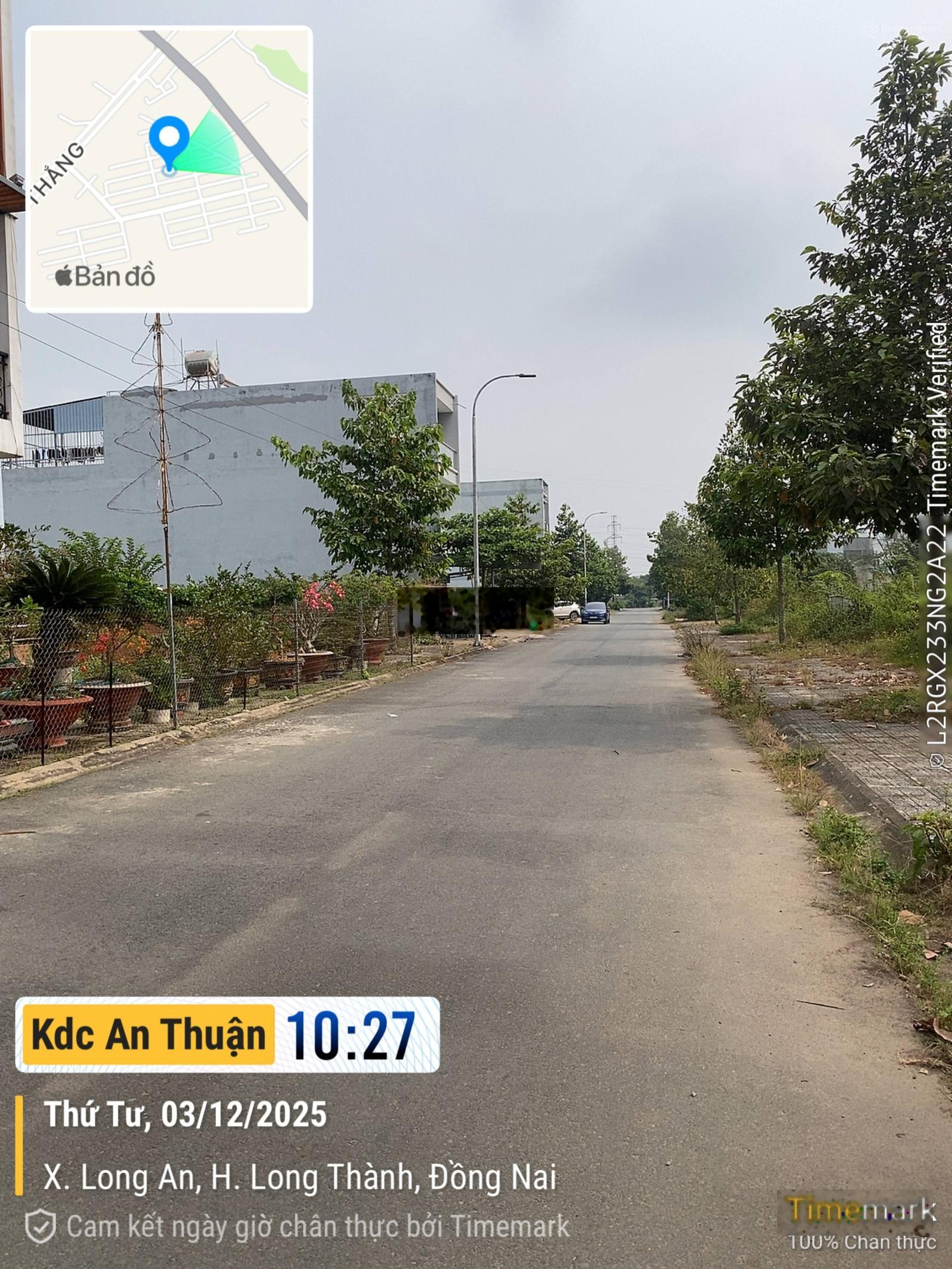 Bán 196m2 tặng nhà đang cho thuê 8tr/tháng đường 17m điện âm nước máy trong KDC An Thuận Long Thành