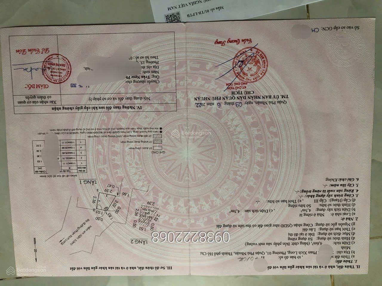 Bán Nhà 900 TRIỆU 1 Trệt 1 Lầu Sổ Hồng Riêng - Q. Phú Nhuận -