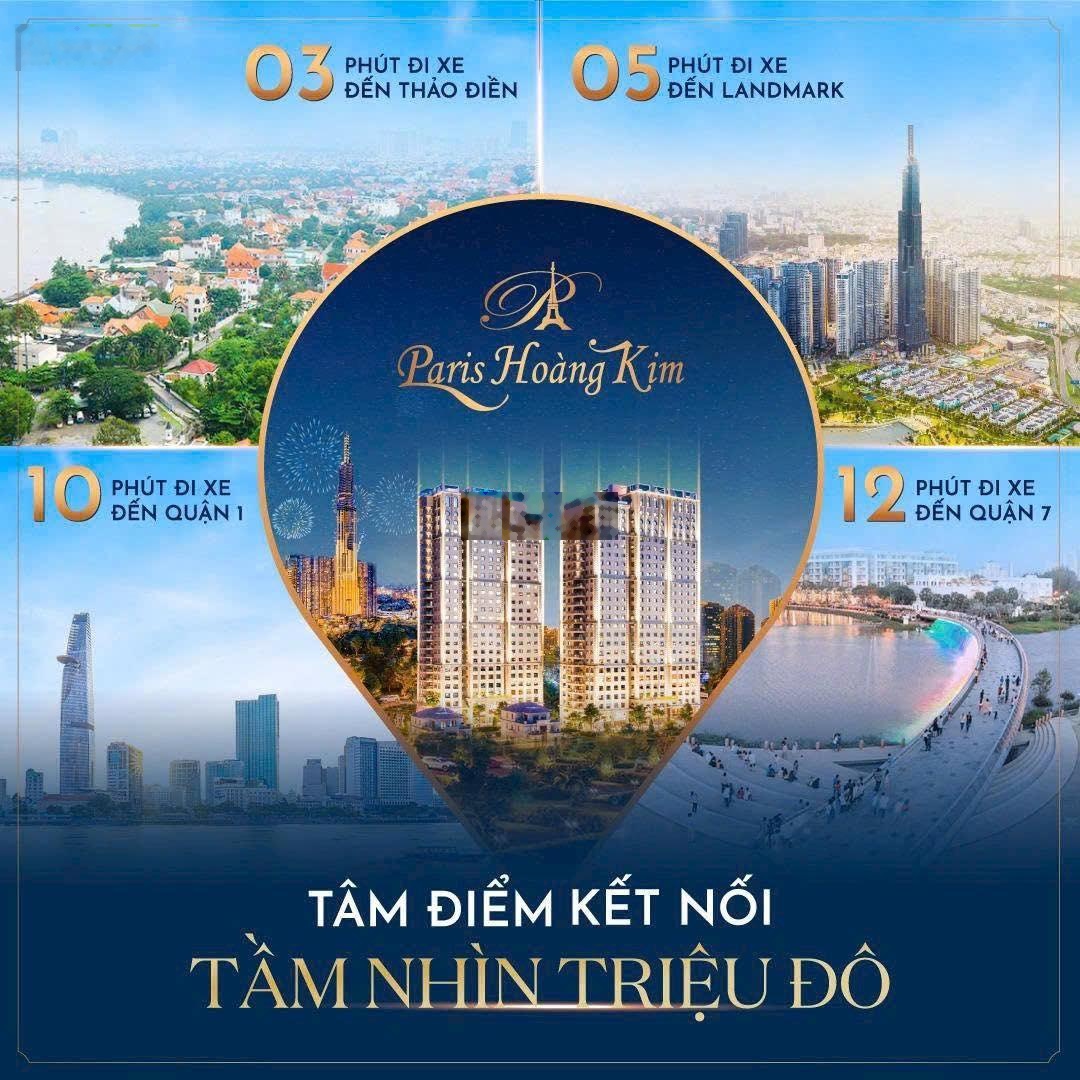 Bán gấp căn 2pn paris hoàng kim quận 2 giá 5,8 tỷ có ck 8% + voucher 50 triệu cđt lh 0909493883
