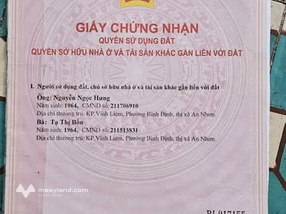 Bán nhà gần siêu thị Go, Coopmart - An Nhơn, Bình Định