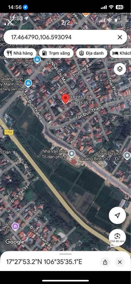 Bán đất ngõ Tôn Đức Thắng, Nam Lý, Đồng Hới, Quảng Bình