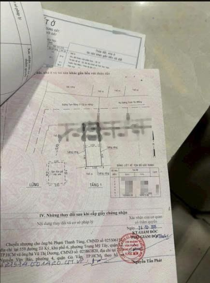 Bán nhà gác lững giá rẻ đường ô tô 36m sổ hồng riêng 1/tam đông 20 xã thới tam thôn , hóc môn