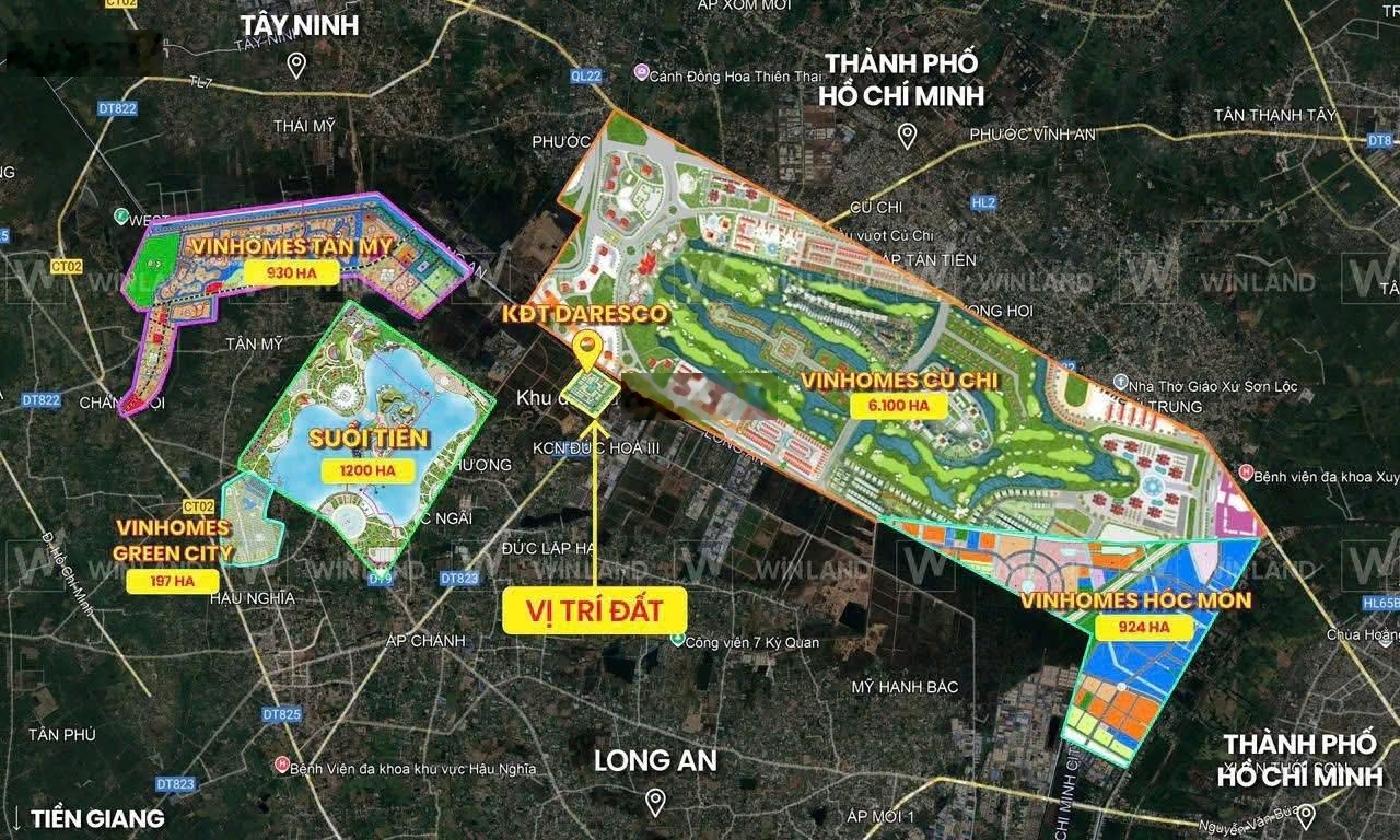 Bán đất nền dự án Daresco residence (đức hòa iii resco) DT 5x20m, giá 1,150 Tỷ