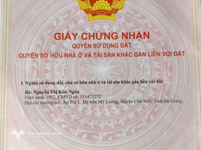 Chính chủ cần bán miếng đất đẹp tại xã Kiến An, Huyện Chợ Mới, An Giang