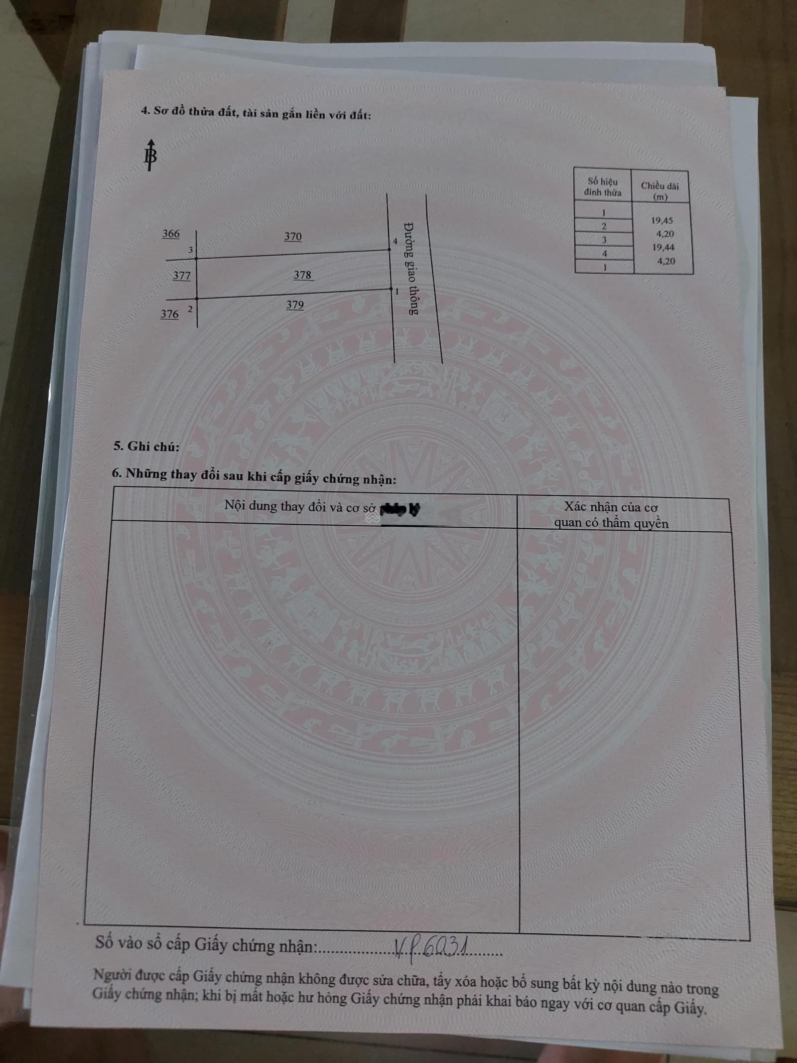 Bán đất sổ hồng riêng, thổ cư 100%