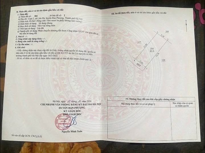 Nhỉnh 6 tỷ - đất vàng Đan Phượng, ô tô đỗ cửa