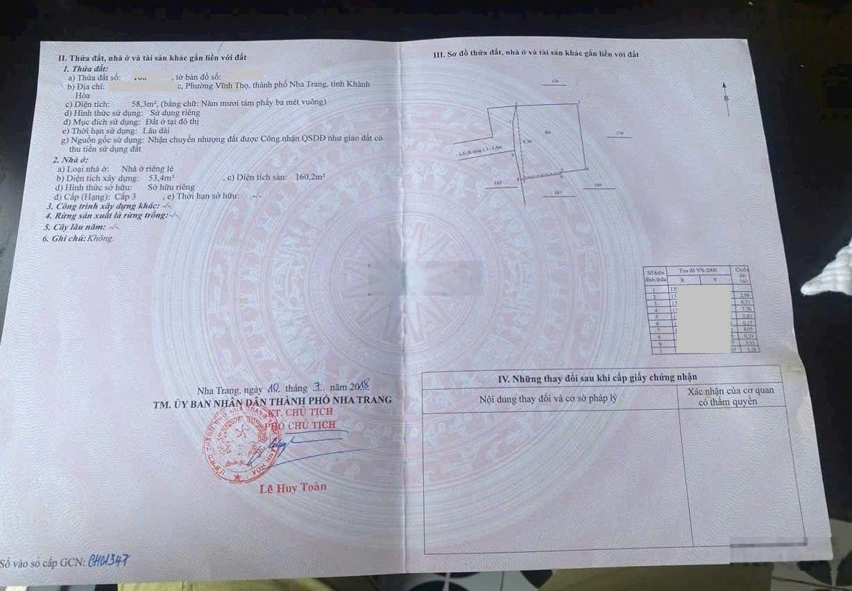 Hạ giá bán nhanh nhà phố Bắc Nha Trang cách biển chỉ 300m