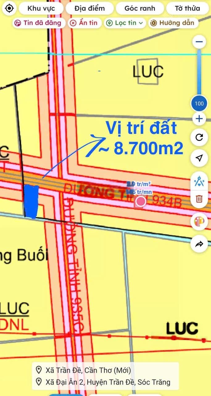 Đất 2 mặt tiền đường 934B - 935C