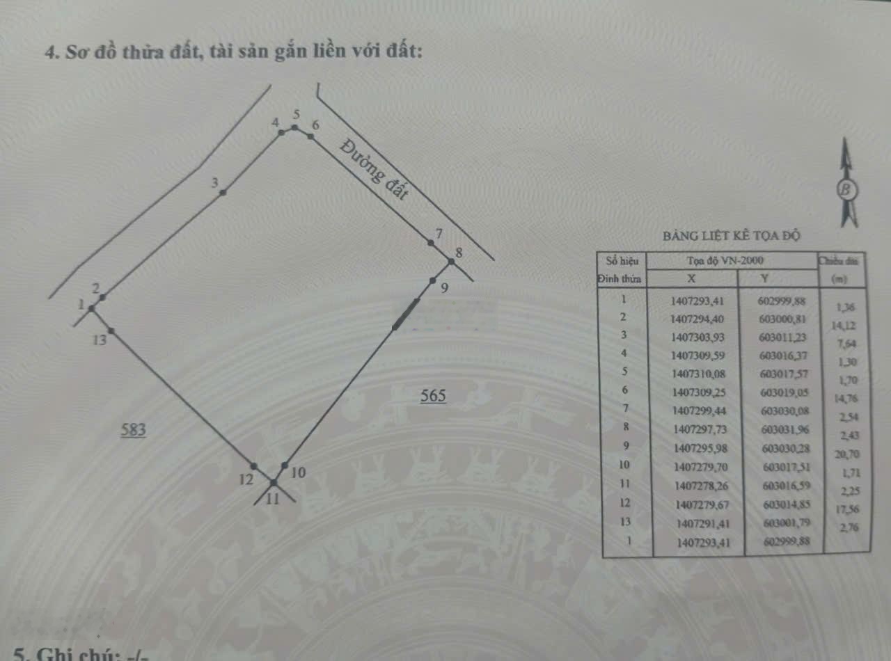 Đất 2 mặt tiền Bắc Vân Phong vuông đẹp. Đã xây rào và căn nhà nhỏ.