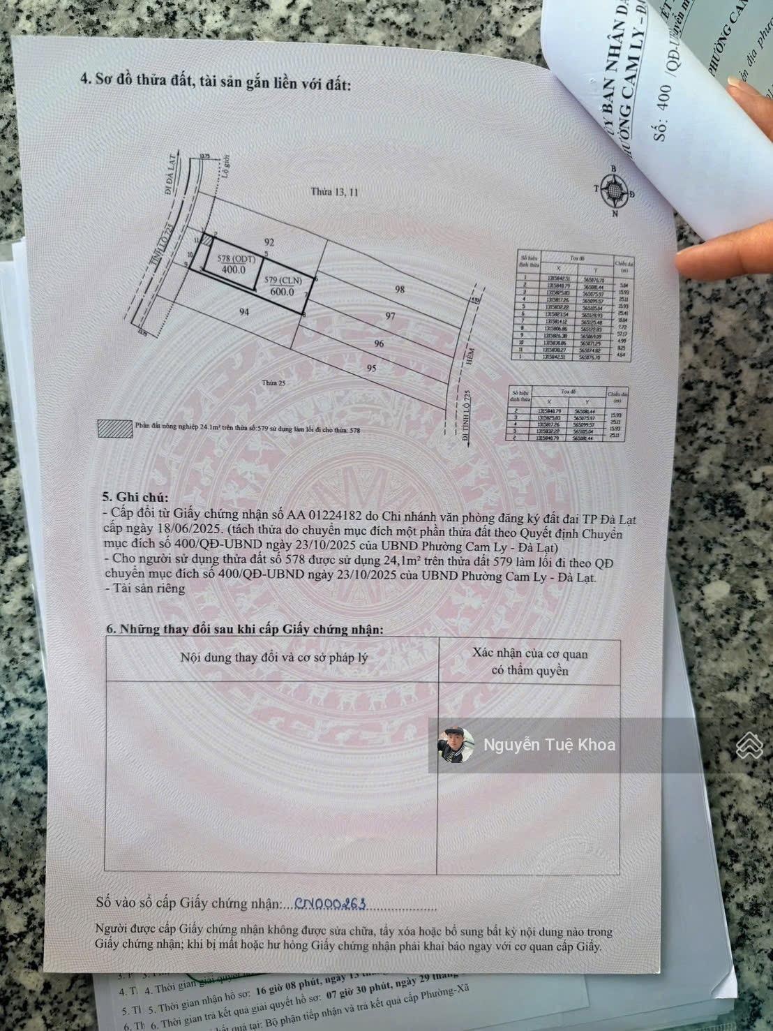 Bán Đất Mặt Tiền DT725 Tà Nung, ĐÀ Lạt 8,6 tỷ 1000m2 uy tín