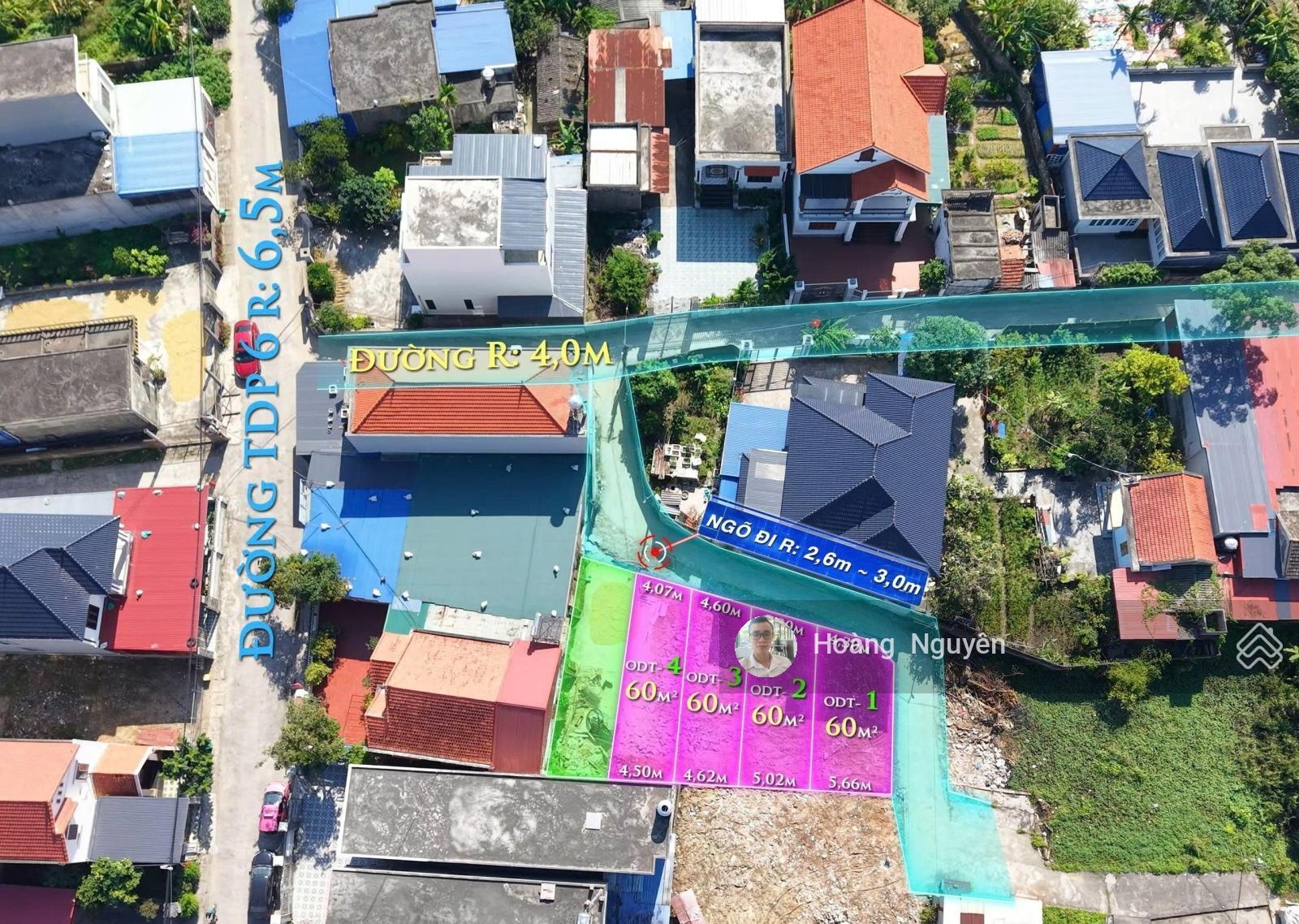 Bán 4 lô F0 tại Phường Thiên Hương, Thủy Nguyên gần chợ Trịnh Xá, KCN Nam Cầu Kiền