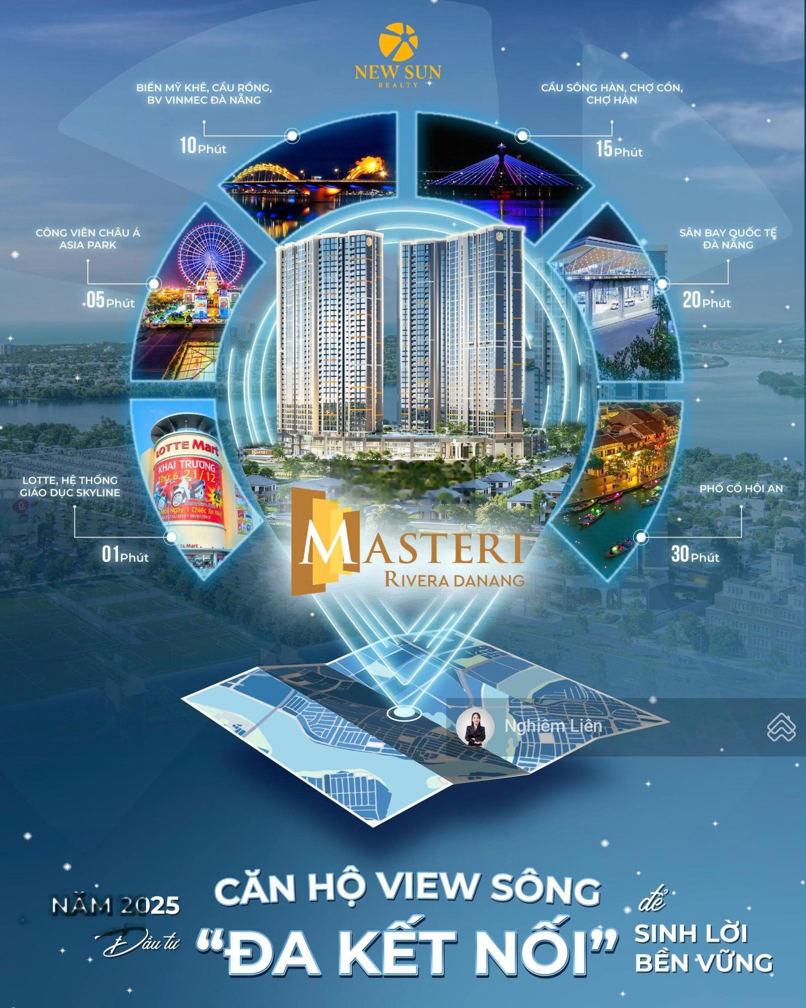 Sở hữu căn 2PN 68m² view sông Hàn - biển Mỹ Khê Masteri Rivera Đà Nẵng - giá gốc CĐT