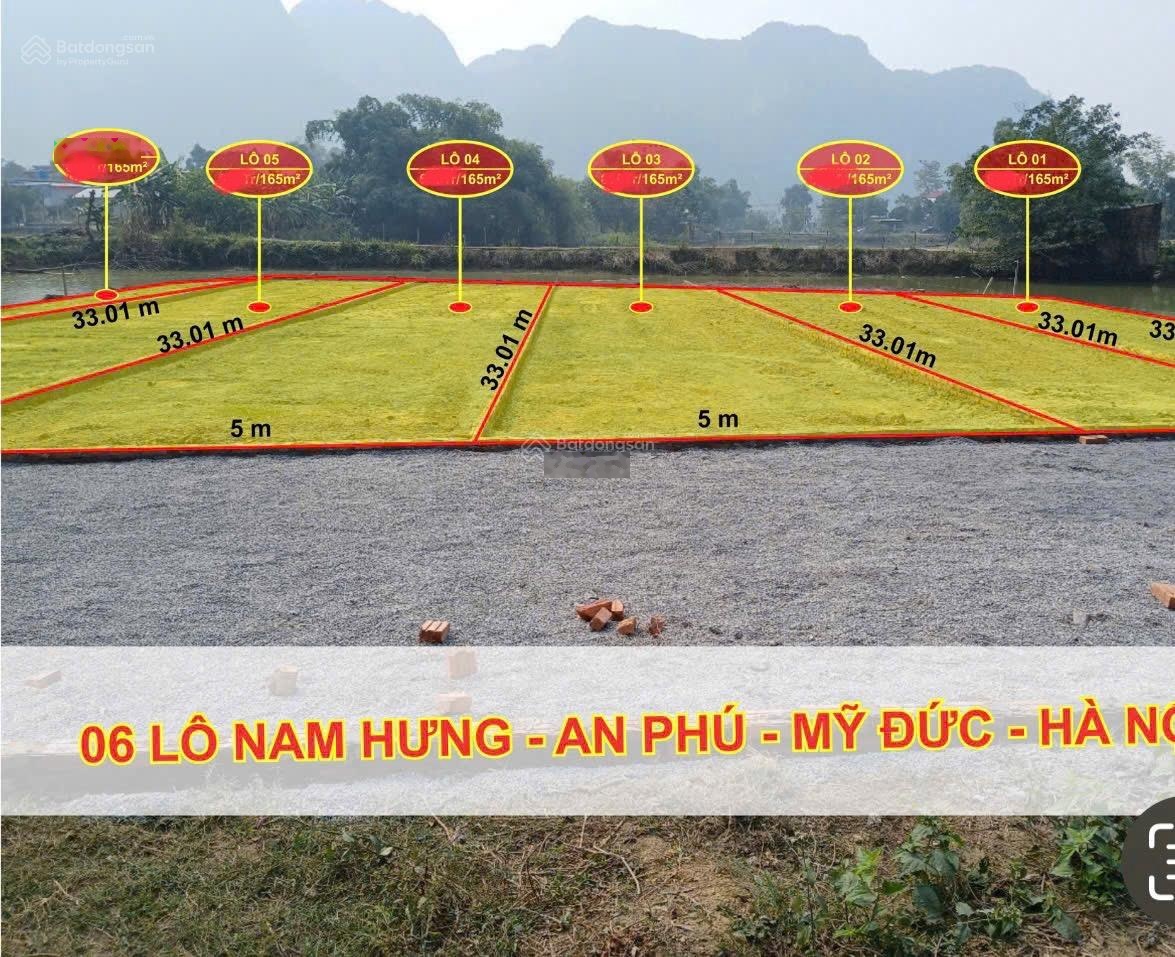 165m xã An Phú, Mỹ Đức, Hà Nội. Đường nhựa trước đất 2oto tránh, cảnh quan thiên nhiên thoáng sáng