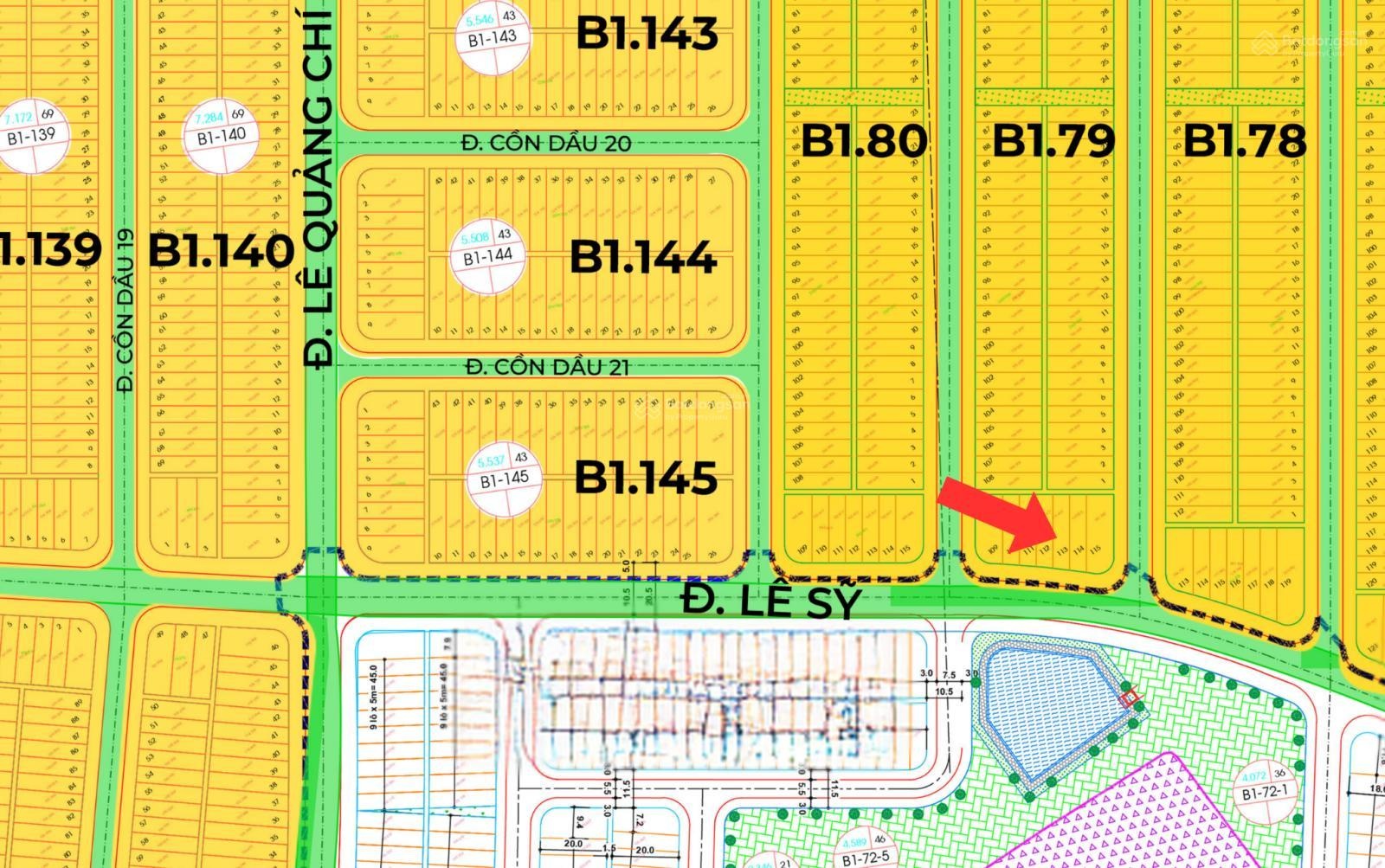 Bán Đất Đường 10m5 Lê Sỹ Khu Cồn Dầu Lô Đẹp