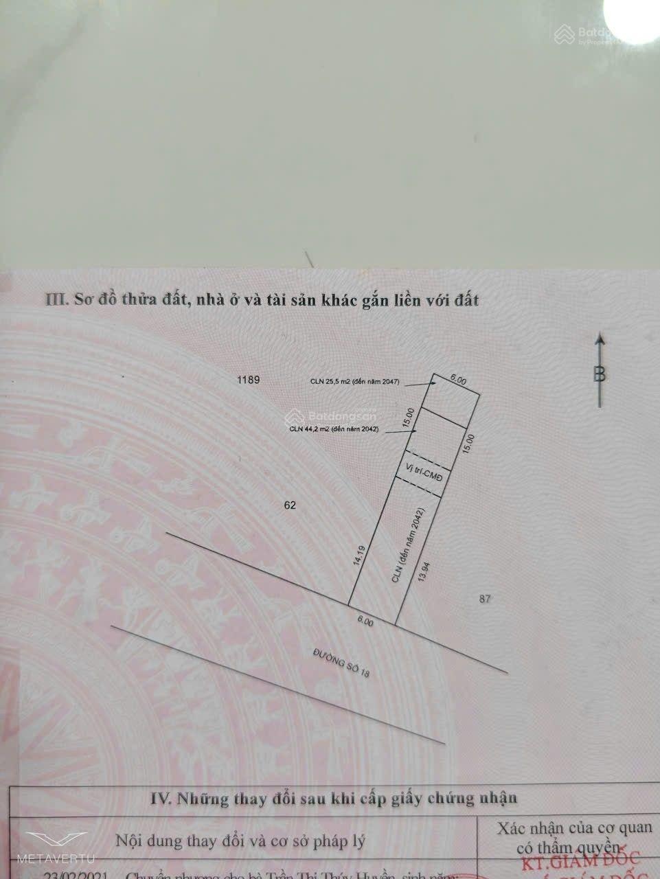 Bán đất mặt tiền đường Số 18 phường Tam Long (Hòa Long cũ), TPHCM