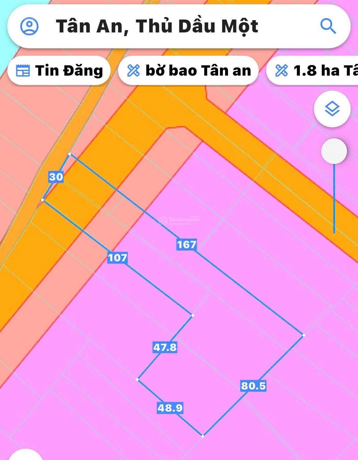 Đất Tân An gần cầu Ông Cộ mặt tiền Đê Bao sông Sài Gòn. 30x167. 7299m thổ cư 2600m. Đag ngộp ạ