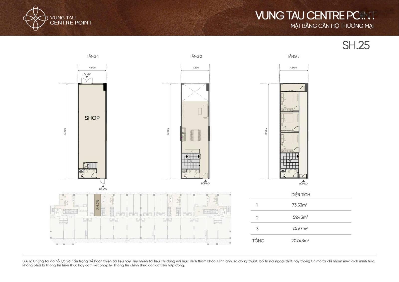 Shophouse biển Vung Tau Centre Point giỏ hàng trực tiếp CDT chiết khấu cao,vị trí đắc địa,SL rất ít