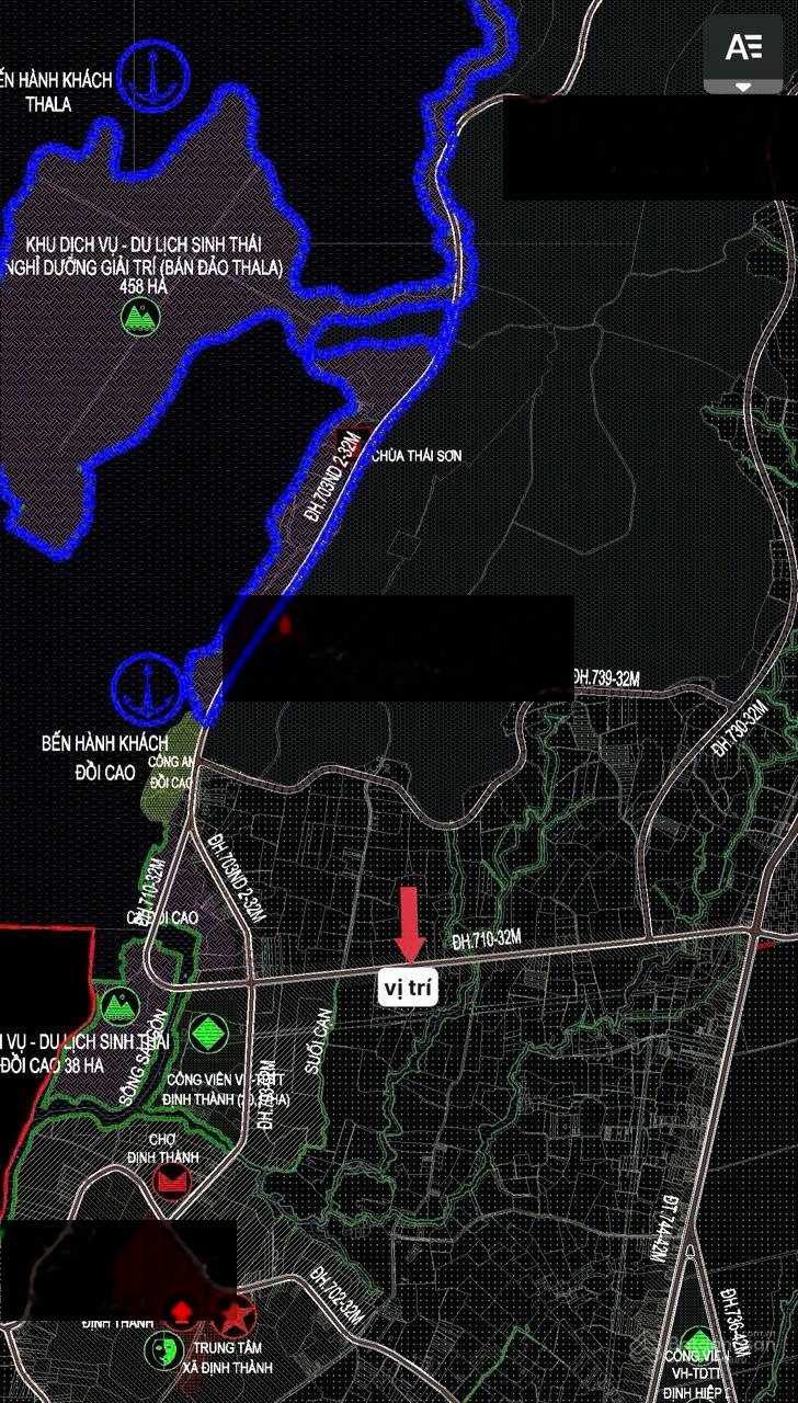 Lô đất hơn 2000m2 gần Núi Cậu, bán đảo Tha La - đáng đầu tư