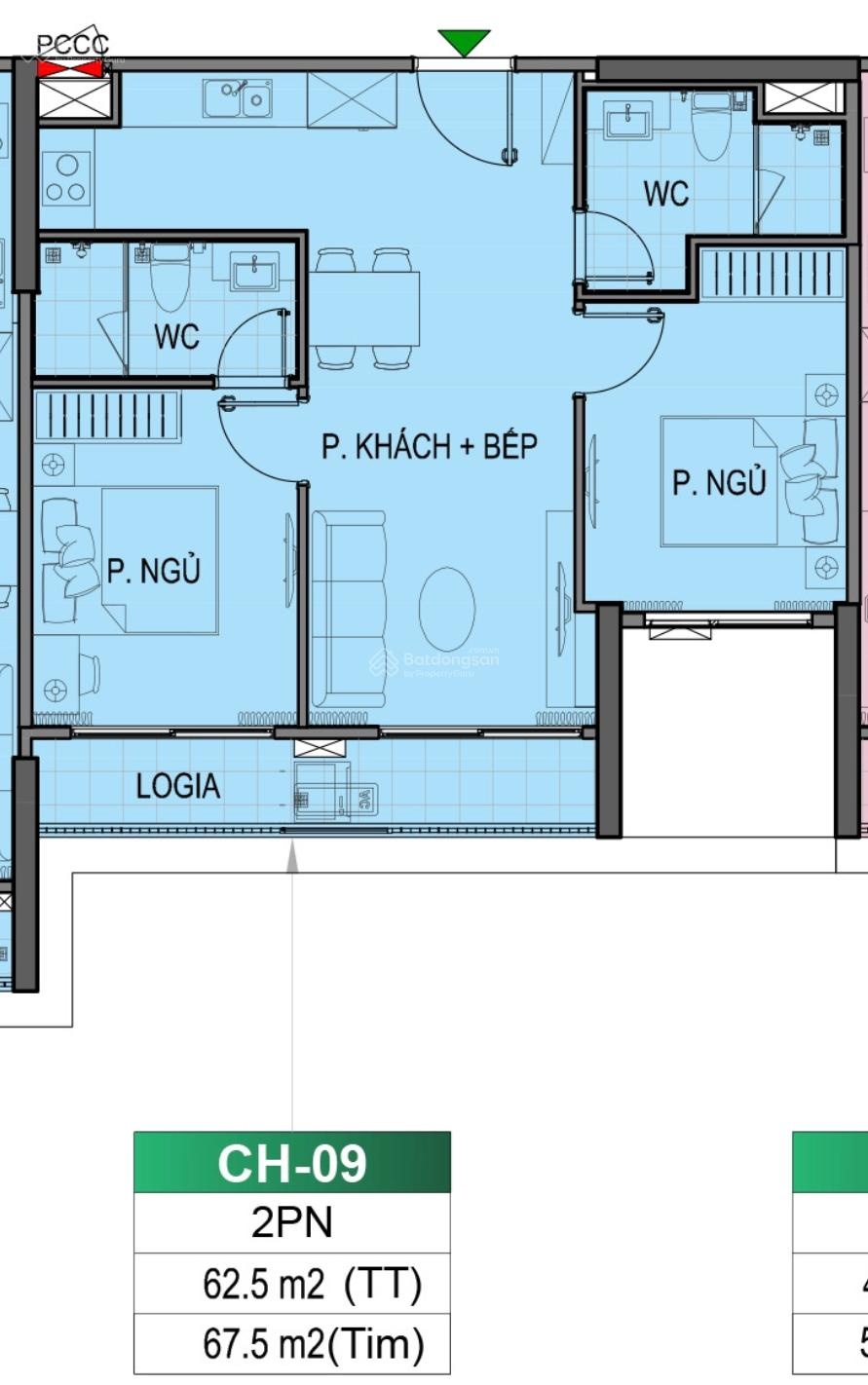 Bán gấp căn hộ 2 phòng ngủ 63m2 giá 4,28 tỷ TT 2 năm, tầng trung view thoáng - Phân khu BEVERLY