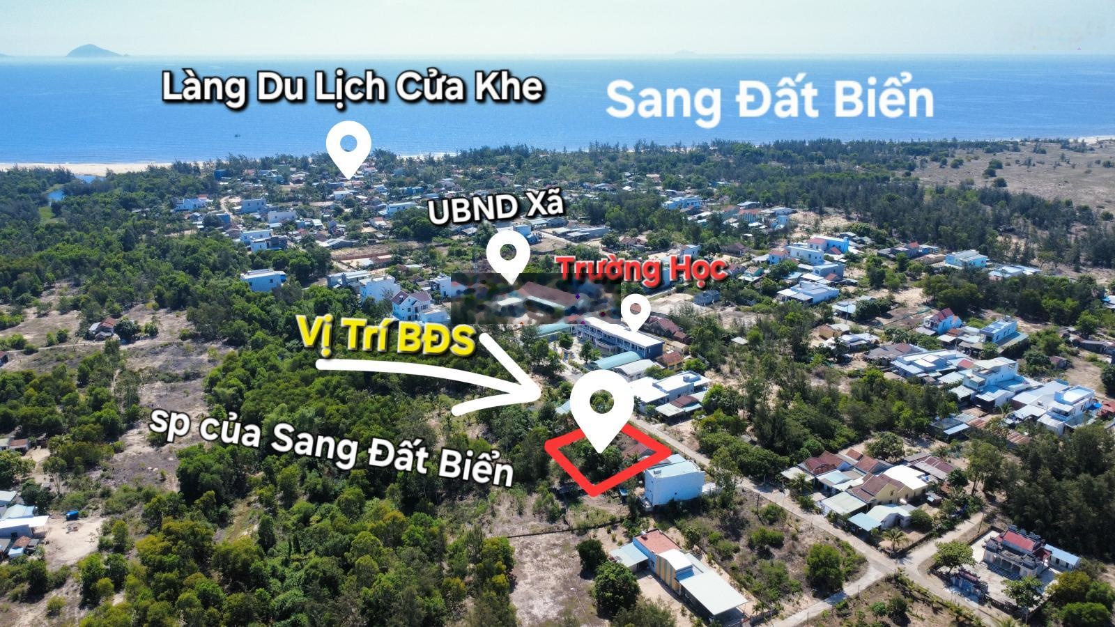 4 tỷ 2 sở hữu gần 1.000m² đất thổ cư làng du lịch Cửa Khe - Nam Hội An, đường ô tô xuống biển