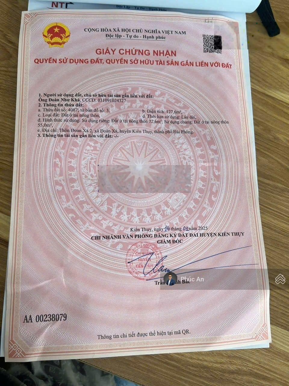 Bán lô 72,6m2 giá rẻ tại đoan xá 2 _ đoàn xá ( kiến hải ) hải phòng