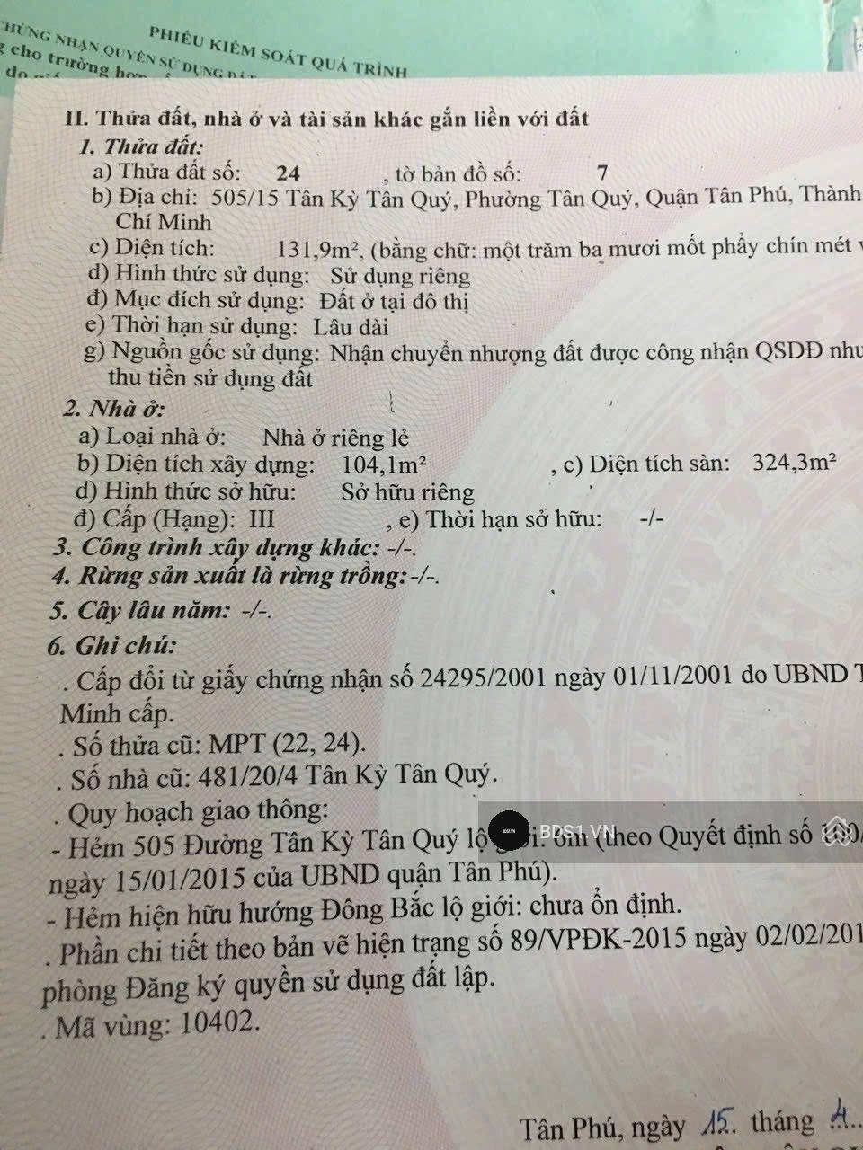Bán nhà Hẻm 8m Tân Kỳ Tân Quý, Q Tân Phú - 7.9x17m - 3 tầng - 14.5 tỷ. Lh: 0917861739