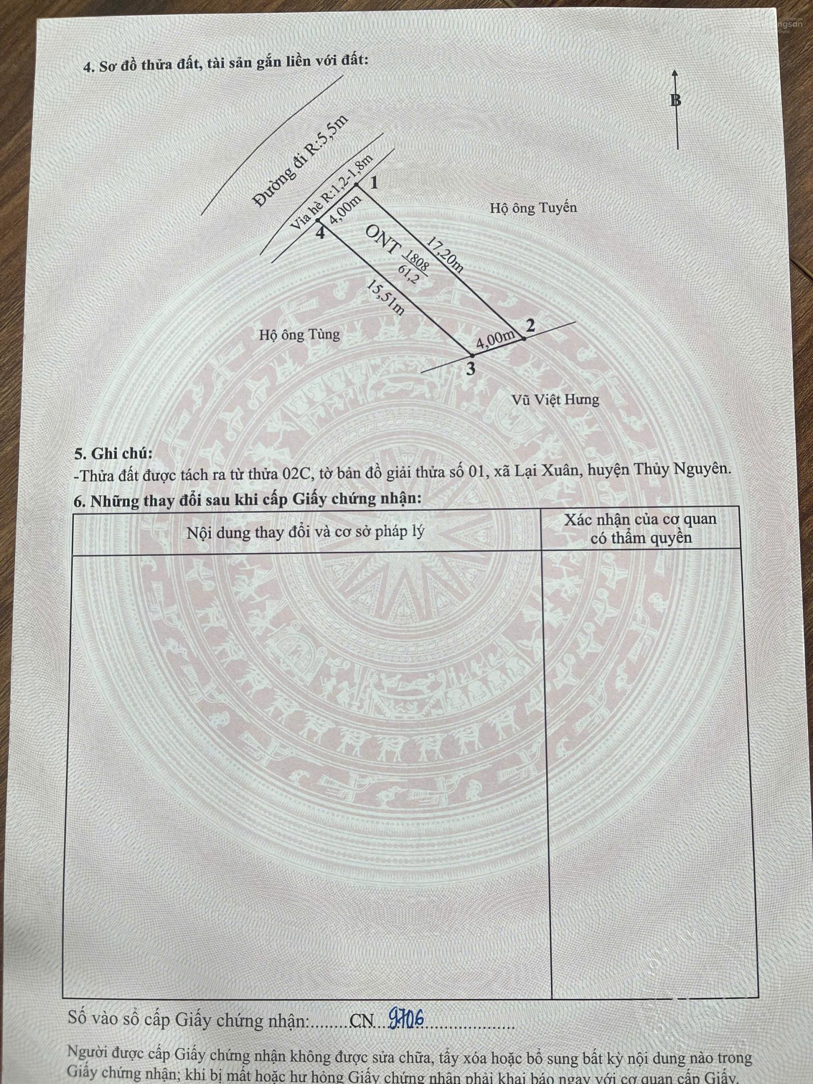 bán đất chính chủ 68 m2 đường rộng 7m tại trung tâm việt khê