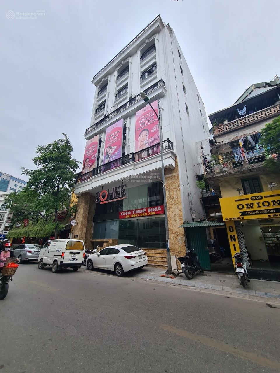 cho thuê nhà mặt phố Hồng Tiến , 500m2 x 7 tầng , mặt tiền 17m , đủ pccc , mới cứng