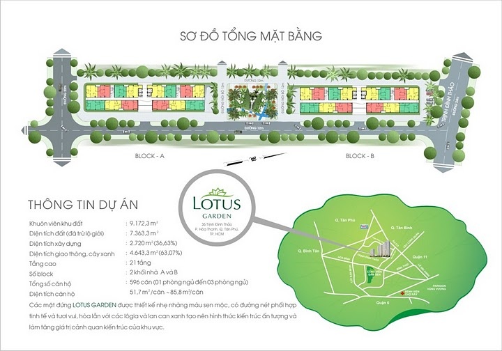 Cho thuê CC Lotus Garden, 11 triệu, 70m2, 3PN, 1WC, giá ưu đãi, chính chủ, Tân Phú, HCM