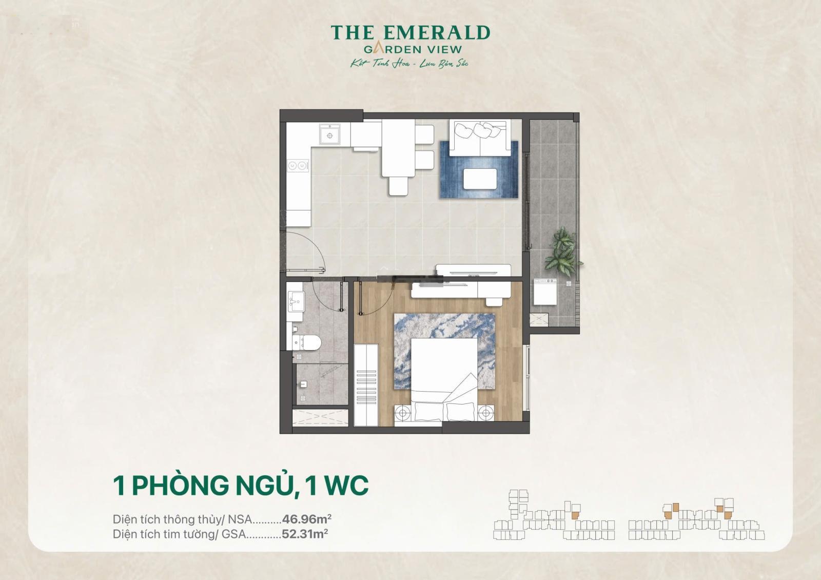 Mức giá tuyệt chủng 35tr/m2 tại The Emerald Garden View, Nguyễn Chí Thanh, Bình Dương. 1,799 tỷ VND