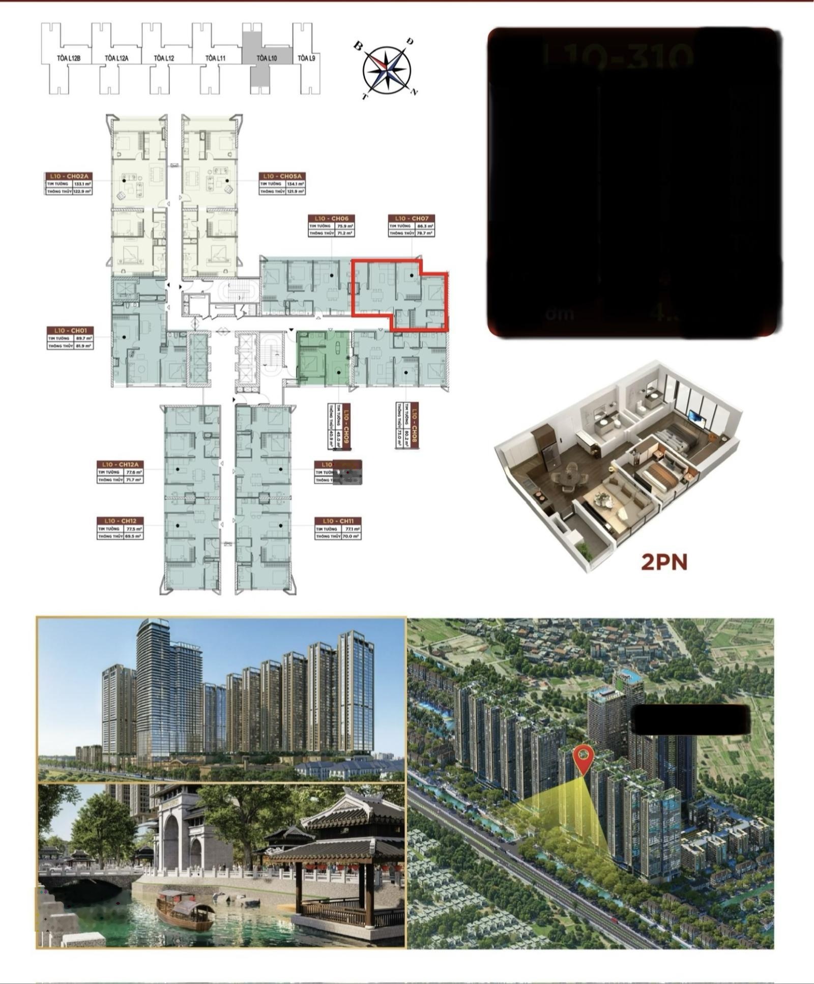Chỉ 49tr/m2 duy nhất căn 2N + 1 view biệt thự sông nước, bắn pháo hoa hàng tuần