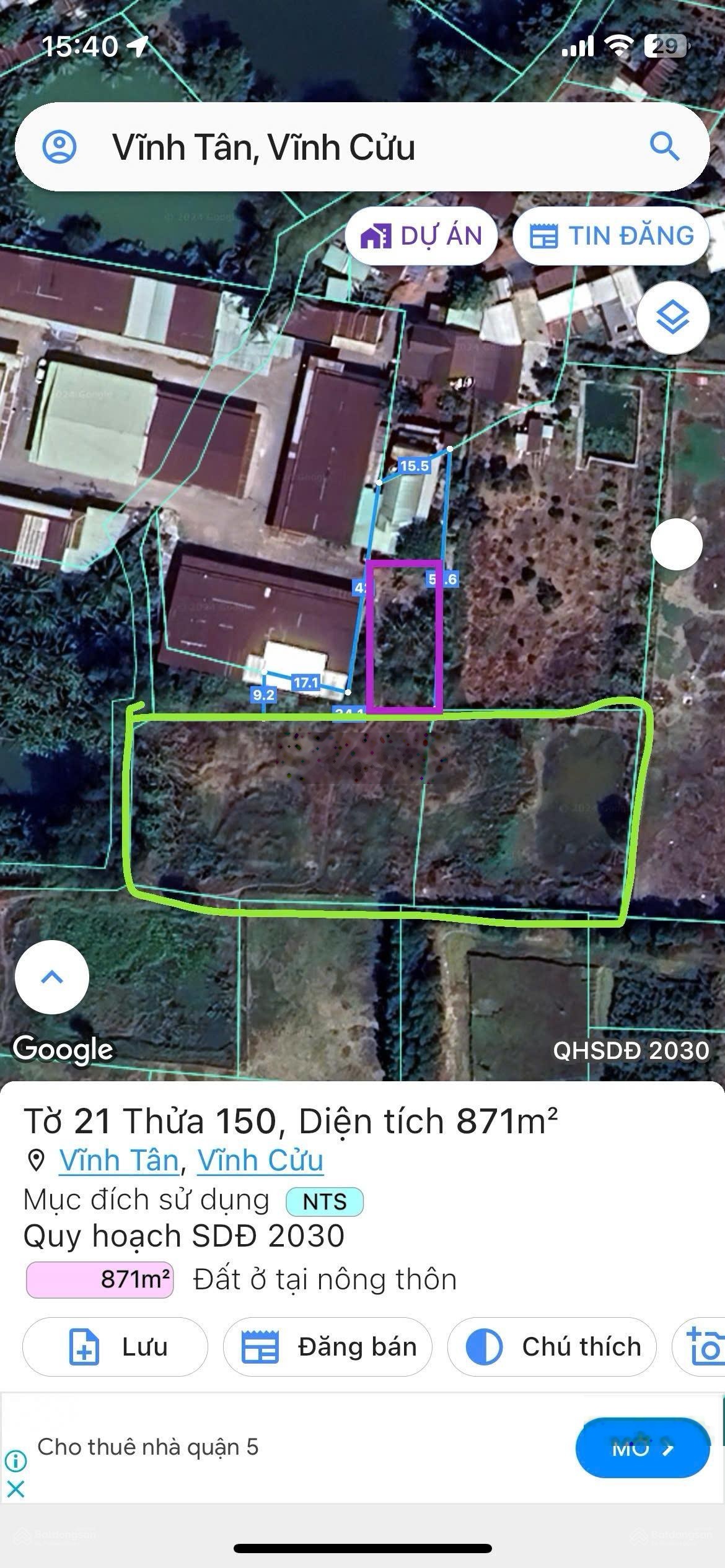 Bán 4300m2 đất ngay chợ mới Vĩnh Tân, quy hoạch lên thổ cư, đã có sổ hồng