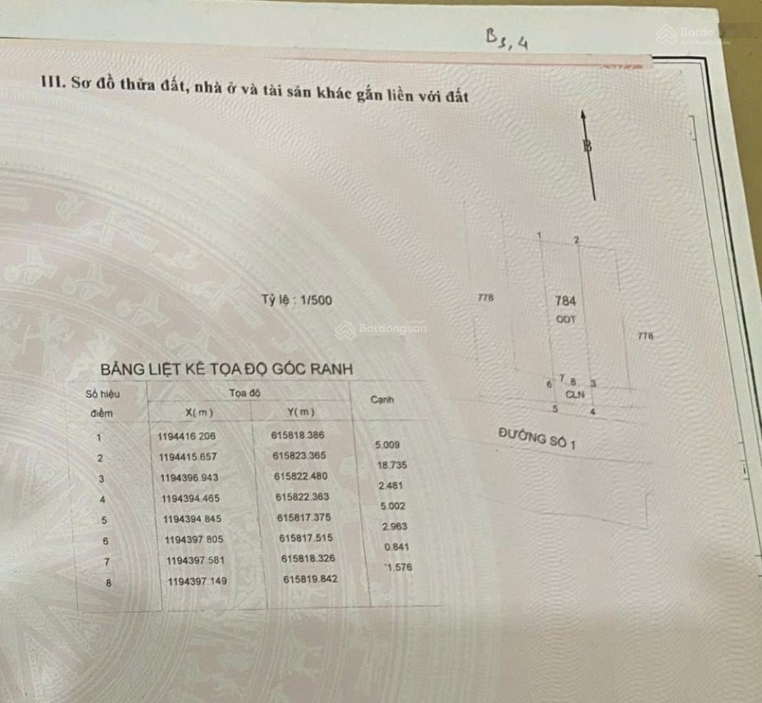 Bán đất mặt tiền đường Số 1 Phường Long Trường Quận 9