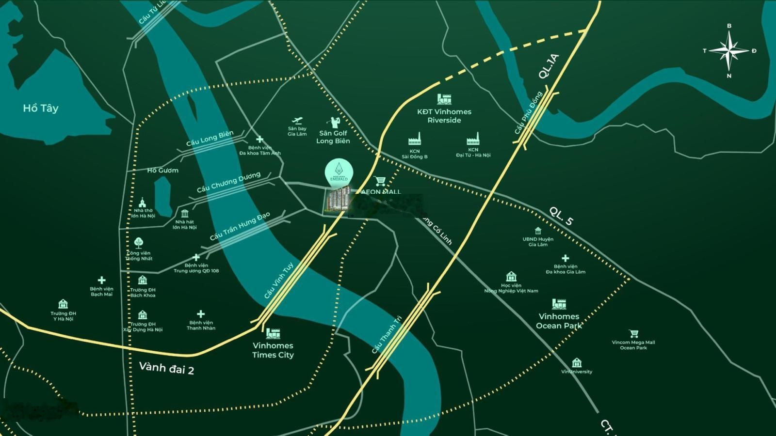 Chính chủ bán căn 3PN - 2WC Northern Emerald - Cổ Linh