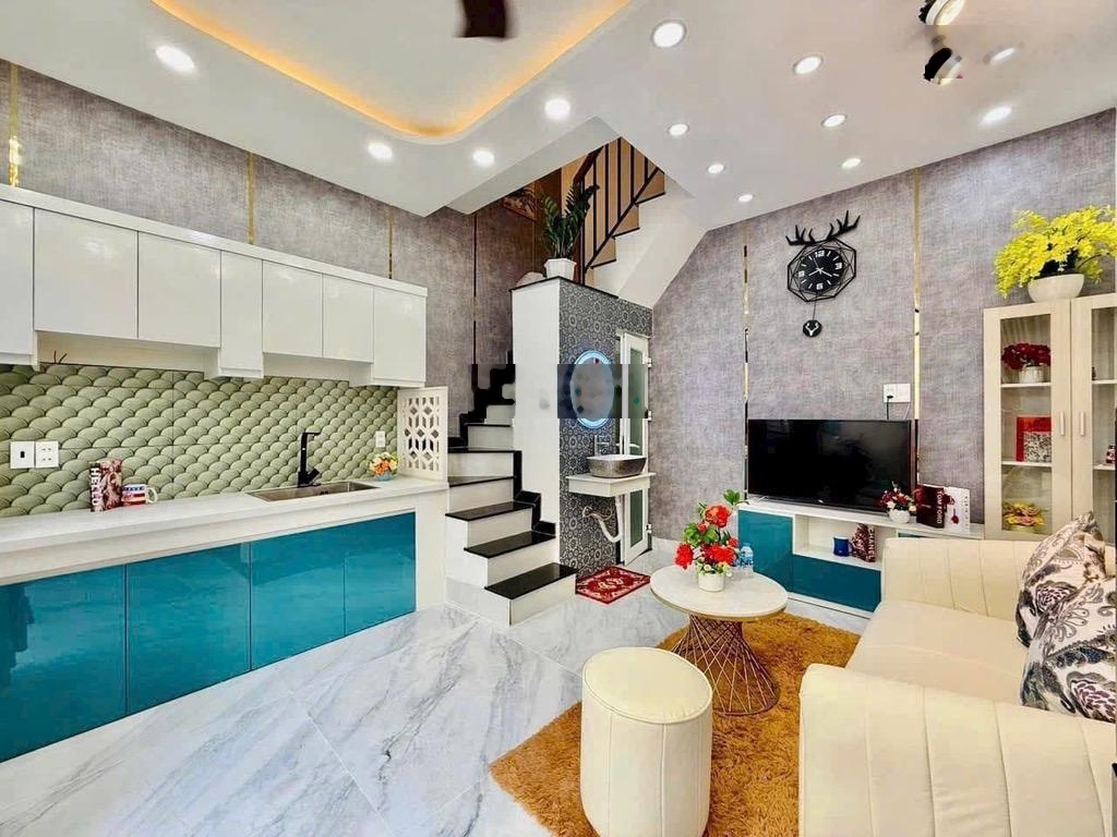 Hẻm xe hơi thông - phạm văn chiêu p9 gò vấp - nhà mới 3 tầng mới full nội thất vào ở ngay.