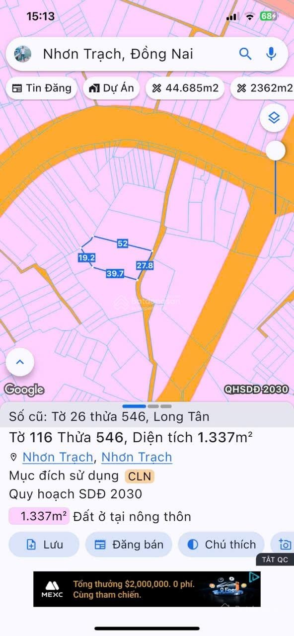 Cần bán gấp vài lô đất đường ôtô 1/đường Lý Thái Tổ & Nguyễn Hữu Cảnh, Thổ cư, Sát ngã tư Long Tân
