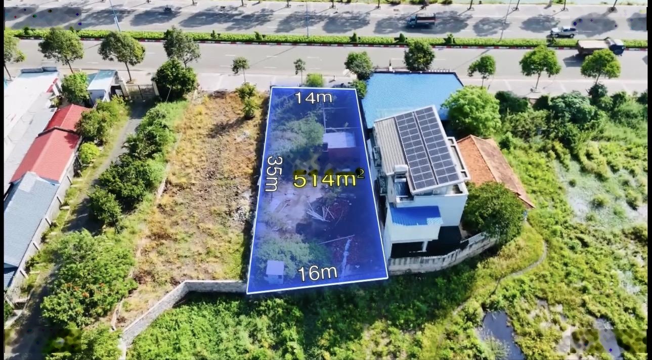 Sở hữu 514m2 đất mặt tiền Võ Thị Sáu - Phước Hải- TP HCM. Ngang 14x35m sẵn 500m TMDV. Lh 0933182678