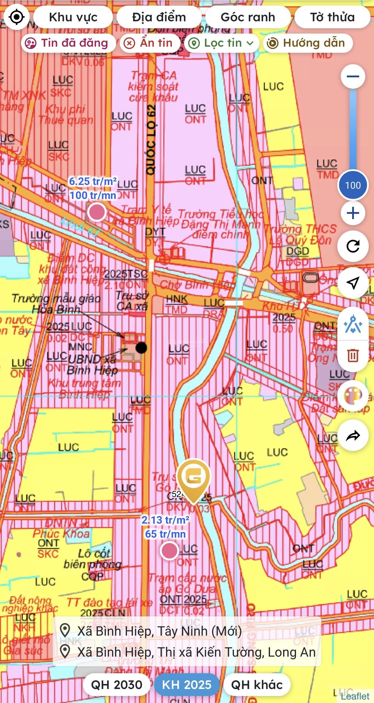 Bán đất thổ cư Bình Hiệp view sông đường 8m