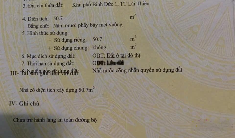 Nhà trung tâm lái thiêu gần ngã 3 cây liễu | 50,7m ngang 5m